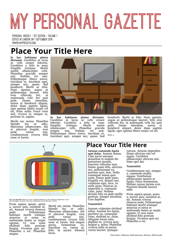 How to make a fake newspaper article Happiedays